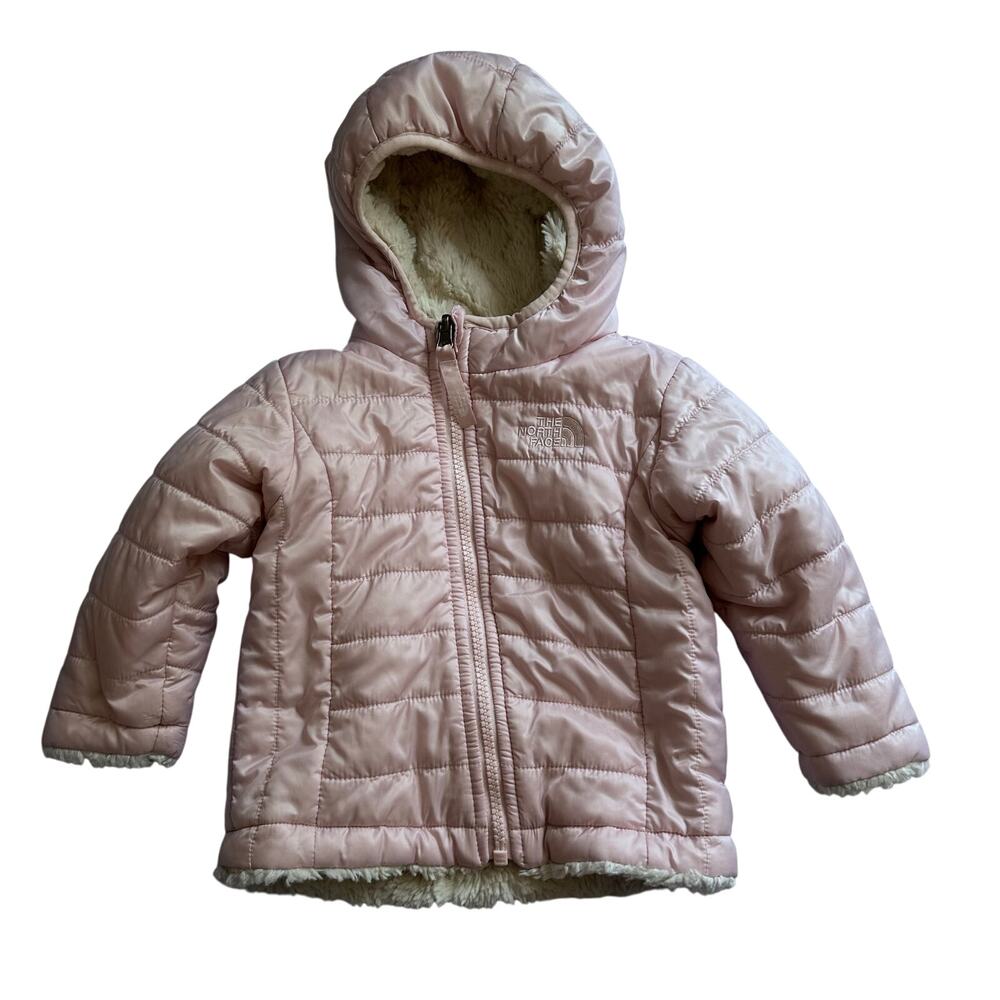 The North Face Pink Hooded Puffer Jacket for Kids